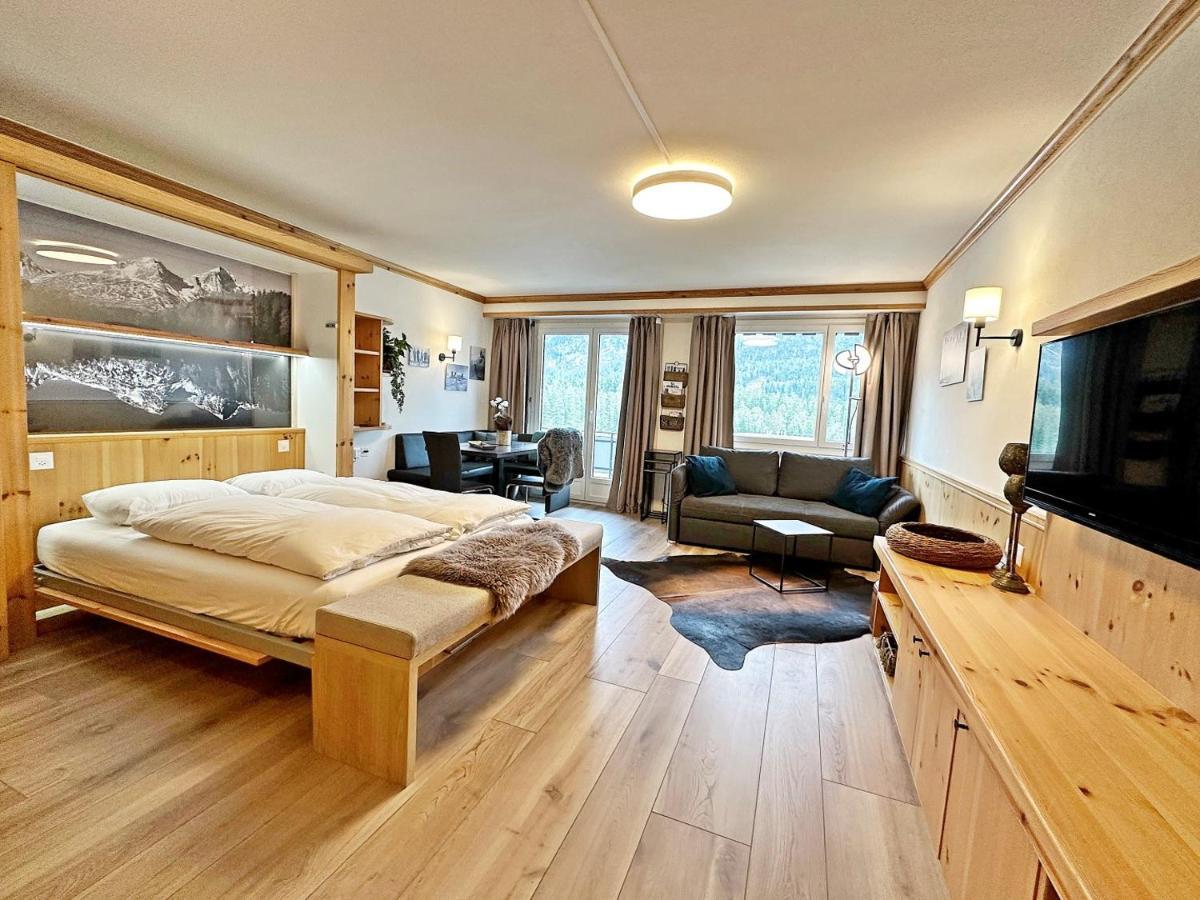 圣莫里茨42M2 Alpenschick Mit Balkon, Ausblick, Pool - E405公寓 外观 照片